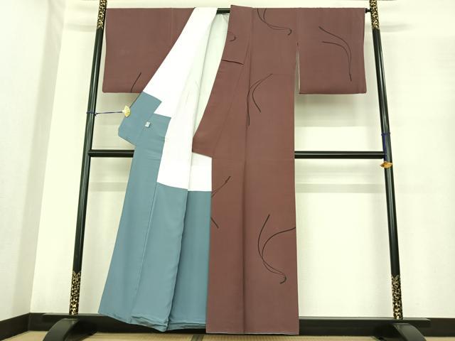 平和屋着物●世界的人形師　辻村寿三郎　ジュサブロー　小紋　兎　うさぎ　正絹　逸品　AABF0235fy