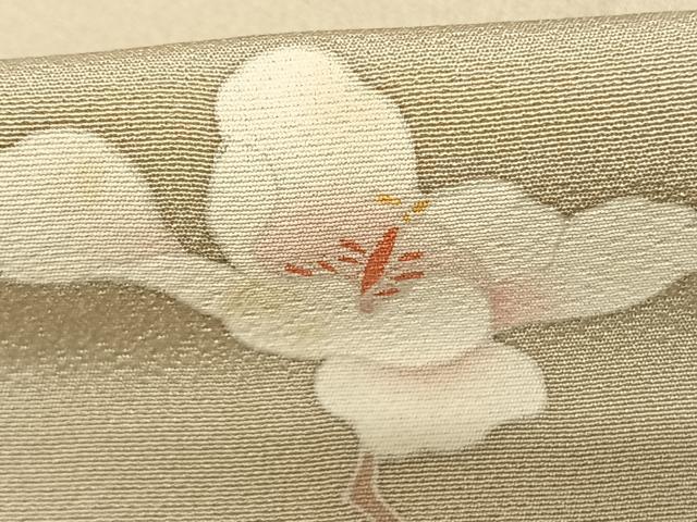 平和屋着物●京加賀友禅　百貫達雄　訪問着　枝花文　暈し染め　正絹　逸品　AABF0236fy