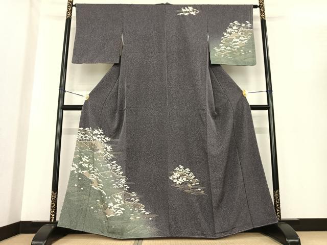 平和屋着物○訪問着 松竹梅 雲取り風景文 暈し染め 金彩 正絹