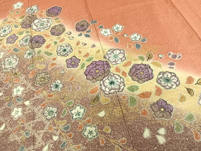 平和屋着物●豪華振袖　辻が花　絞り　暈し染め　金彩　正絹　逸品　AABF0240fy 平和屋着物○豪華振袖 辻が花 絞り 暈し染め 金彩 正絹 逸品