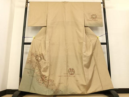 平和屋着物●訪問着　総刺繍　中国三大刺繍　汕頭刺繍　スワトウ刺繍　吉祥花鳥文　暈し染め　正絹　逸品　AABF0244fy