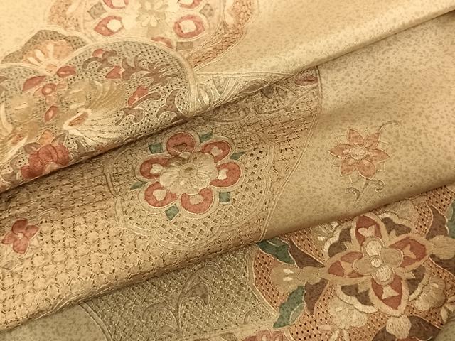 平和屋着物●訪問着　総刺繍　中国三大刺繍　汕頭刺繍　スワトウ刺繍　吉祥花鳥文　暈し染め　正絹　逸品　AABF0244fy