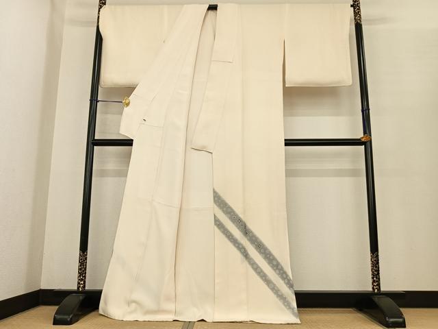平和屋着物●訪問着　刺繍　熨斗花文　暈し染め　正絹　逸品　AABF0245fy
