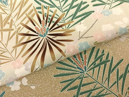 平和屋着物●訪問着　枝花文　暈し染め　正絹　逸品　AABF0246fy