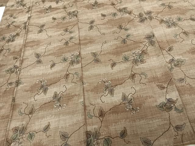 平和屋着物●本場大島紬　カタス9マルキ　枝花文　正絹　逸品　AABF0248fy