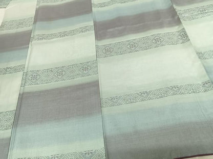 平和屋着物●本場大島紬　横段文　正絹　逸品　AABF0250fy