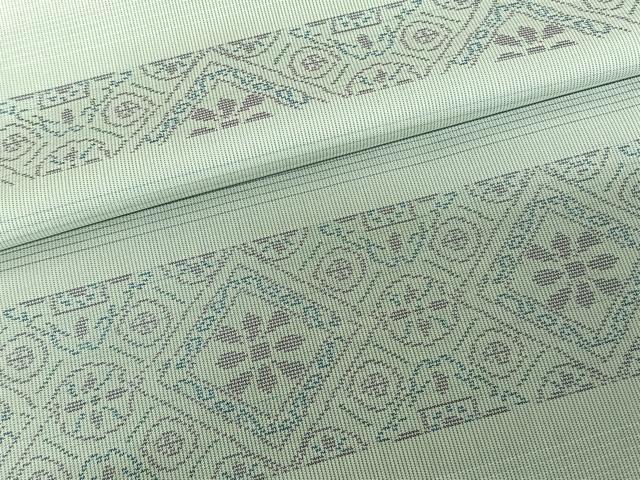 平和屋着物●本場大島紬　横段文　正絹　逸品　AABF0250fy