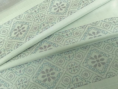 平和屋着物●本場大島紬　横段文　正絹　逸品　AABF0250fy