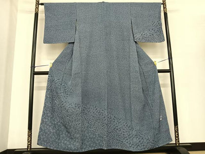 平和屋着物●木下正夫　江戸小紋　訪問着　唐草花文　正絹　逸品　AABF0251fy