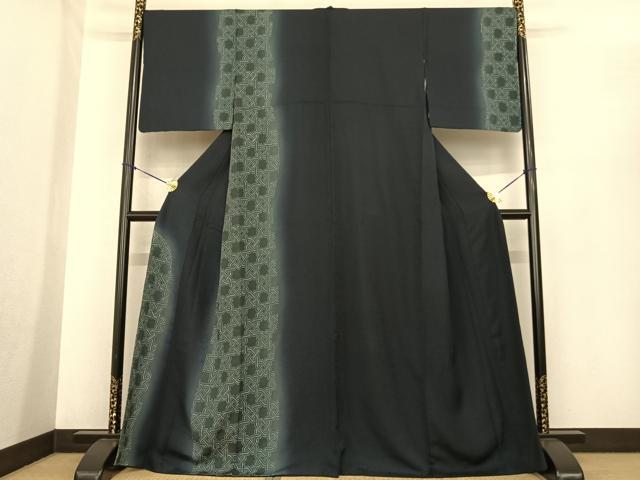 平和屋着物●訪問着　ケルト文様　暈し染め　正絹　逸品　AABF0253fy