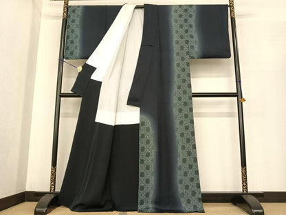 平和屋着物●訪問着　ケルト文様　暈し染め　正絹　逸品　AABF0253fy