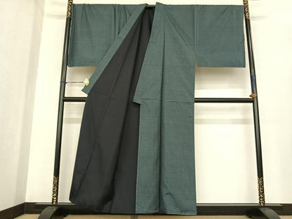 平和屋着物●男性 本場大島紬 アンサンブル 手織り 100亀甲 総詰め 植田栄二作 証紙付き 正絹 逸品 AABF0256fy