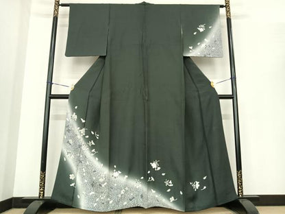 平和屋着物●世界的ファッションデザイナー　山本寛斎　kansaiブランド　訪問着　舞花文　暈し染め　金彩　正絹　逸品　AABF0257fy