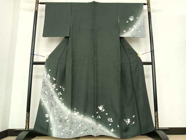 平和屋着物●世界的ファッションデザイナー　山本寛斎　kansaiブランド　訪問着　舞花文　暈し染め　金彩　正絹　逸品　AABF0257fy