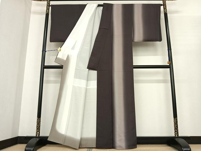 平和屋着物●訪問着　間道　暈し染め　正絹　逸品　AABF0261fy