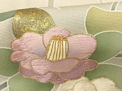 平和屋着物●訪問着　友禅　作家物　中国三大刺繍　相良刺繍　枝花文　暈し染め　金彩　正絹　逸品　AABF0262fy
