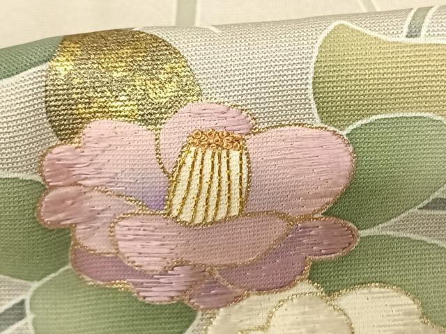 平和屋着物●訪問着　友禅　作家物　中国三大刺繍　相良刺繍　枝花文　暈し染め　金彩　正絹　逸品　AABF0262fy