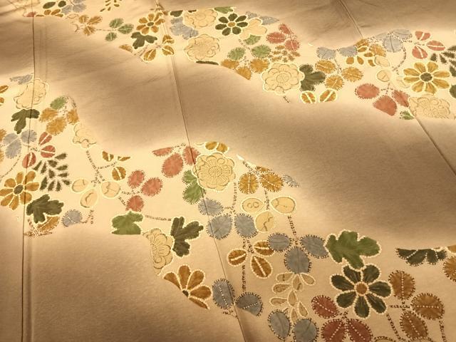 平和屋着物●佐久間照雄　訪問着　辻が花　暈し染め　正絹　逸品　AABF0265fy