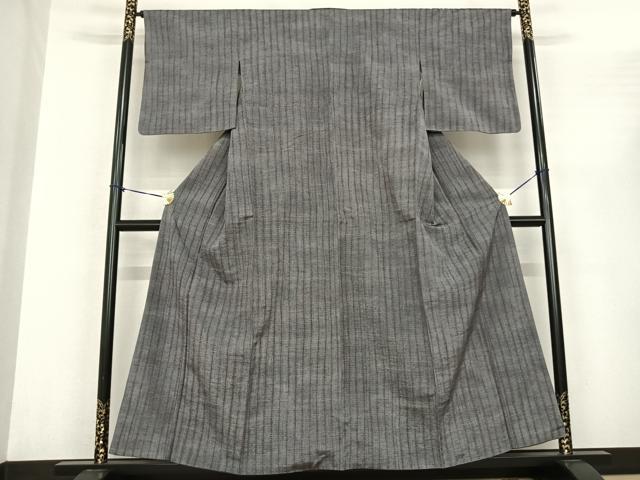 平和屋着物●上質な紬 縞 正絹 逸品 AABF0274fy