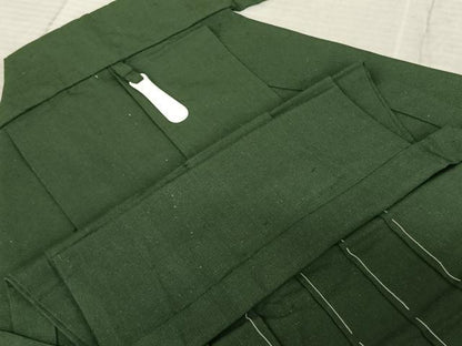 平和屋着物●男性　馬乗り袴　紬地　千歳緑色　正絹　逸品　未使用　AABF0277fy