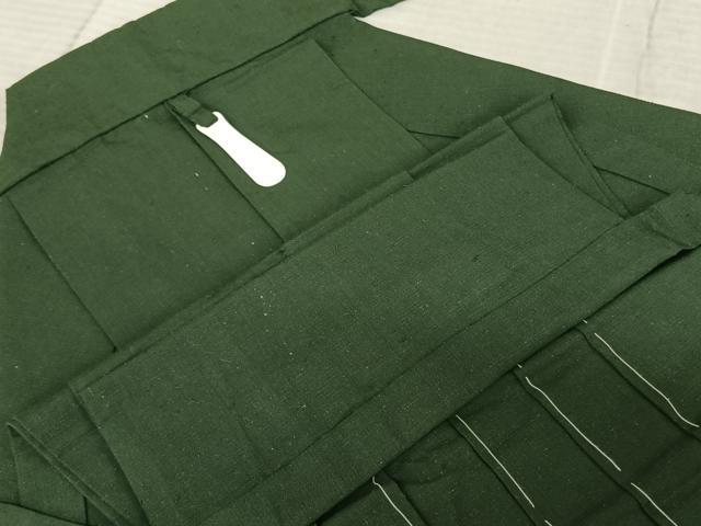 平和屋着物●男性　馬乗り袴　紬地　千歳緑色　正絹　逸品　未使用　AABF0277fy