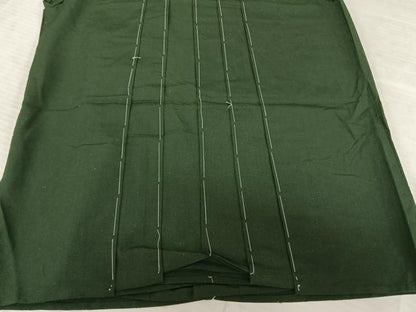 平和屋着物●男性　馬乗り袴　紬地　千歳緑色　正絹　逸品　未使用　AABF0277fy