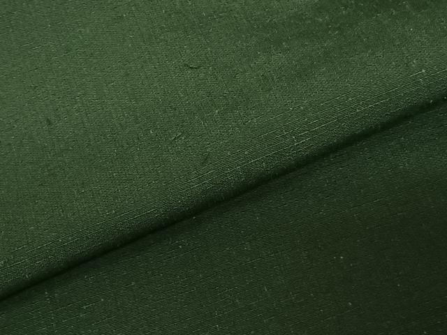 平和屋着物●男性　馬乗り袴　紬地　千歳緑色　正絹　逸品　未使用　AABF0277fy