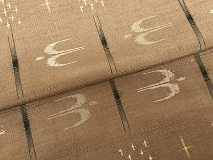 平和屋着物●上質な紬　琉球絣　正絹　逸品　AABF0281fy