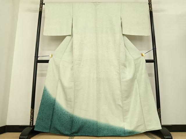 平和屋着物●訪問着　髭紬　霞文　暈し染め　正絹　逸品　AABF0283fy 平和屋着物○訪問着 髭紬 霞文 暈し染め 正絹 逸品 AABF0283fy