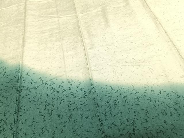 平和屋着物○訪問着 髭紬 霞文 暈し染め 正絹 逸品 AABF0283fy
