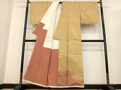 平和屋着物●訪問着　遠山重ね文　正絹　逸品　AABF0290fy