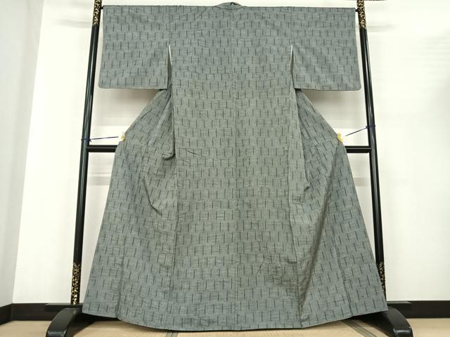 平和屋着物●上質な紬 変わり縞 やまと誂製 正絹 逸品 AABF0291fy