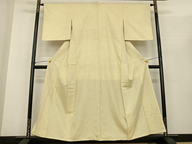平和屋着物●上質な紬　縞　正絹　逸品　AABF0292fy