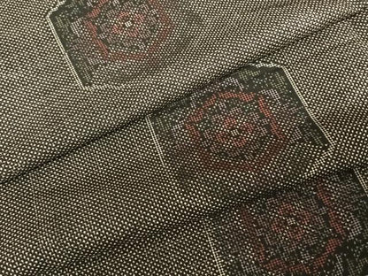 平和屋着物●本場大島紬 一元絣 亀甲花文 正絹 逸品 未使用 AABF0294fy