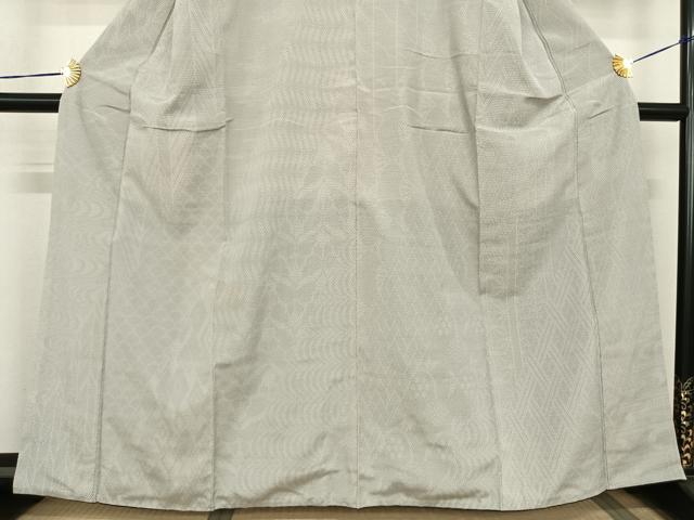 平和屋着物●本塩沢　110亀甲　切嵌文　正絹　逸品　AABF0300fy