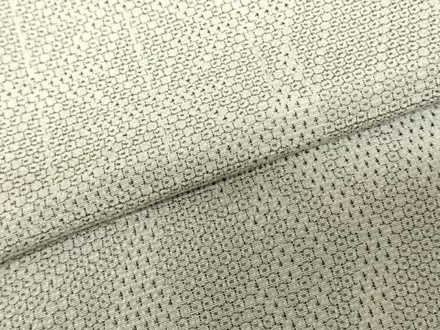 平和屋着物●本塩沢　110亀甲　切嵌文　正絹　逸品　AABF0300fy