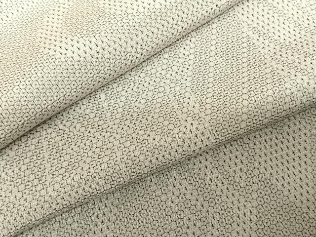 平和屋着物●本塩沢　110亀甲　切嵌文　正絹　逸品　AABF0300fy
