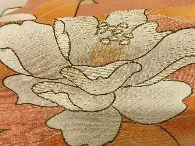 平和屋着物●訪問着　紬地　刺繍　草花文　正絹　逸品　AABF0310fy 平和屋着物○訪問着 紬地 刺繍 草花文 正絹 逸品 AABF0310fy