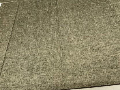 平和屋着物●男性 紬 アンサンブル 岩井茶色 キングサイズ 正絹 逸品 AABF0311fy