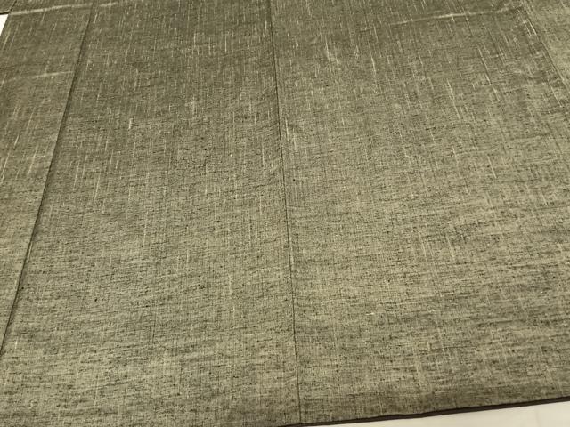 平和屋着物●男性 紬 アンサンブル 岩井茶色 キングサイズ 正絹 逸品 AABF0311fy