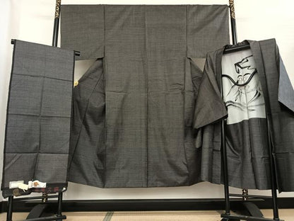 平和屋着物●男性 本場大島紬 アンサンブル 手織 100亀甲 総詰め 山田実作 証紙付き 正絹 逸品 AABF0313fy