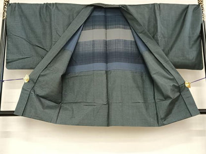 平和屋着物●男性 本場大島紬 アンサンブル 100亀甲 総詰め 正絹 逸品 AABF0317fy