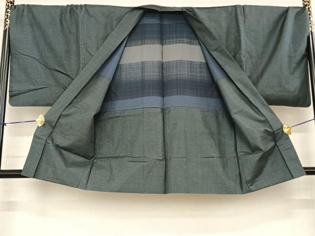 平和屋着物●男性 本場大島紬 アンサンブル 100亀甲 総詰め 正絹 逸品 AABF0317fy
