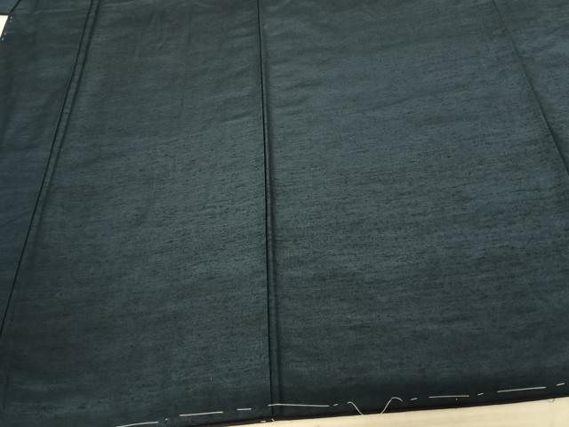 平和屋着物●男性 紬 アンサンブル 紺青色 正絹 逸品 未使用 AABF0318fy