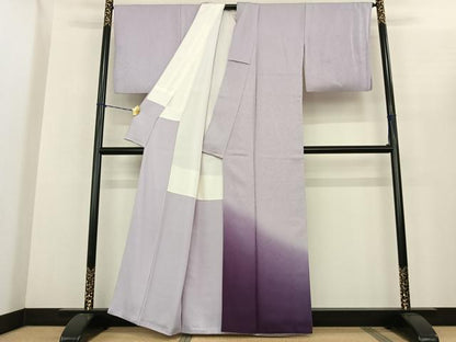 平和屋着物●訪問着　霞文　暈し染め　正絹　逸品　AABF0321fy