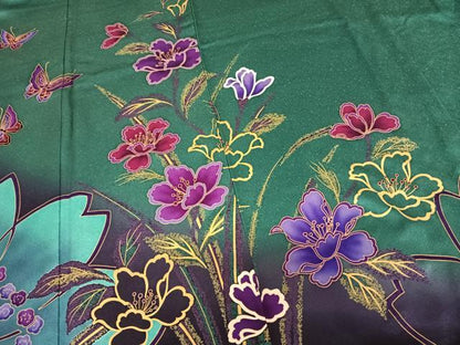 平和屋着物●豪華振袖　花蝶文　暈し染め　金彩　正絹　逸品　AABF0325fy