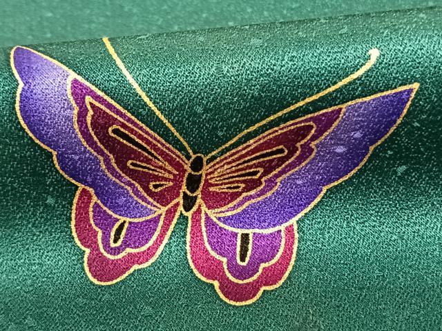 平和屋着物●豪華振袖　花蝶文　暈し染め　金彩　正絹　逸品　AABF0325fy