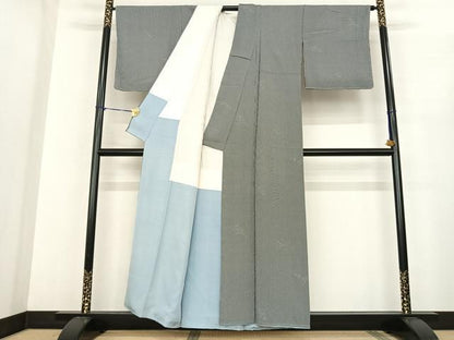 平和屋着物●上質な小紋　草花文　正絹　逸品　未使用　AABF0328fy