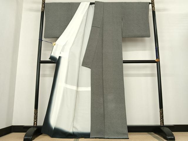 平和屋着物●江戸小紋　作家物　鮫小紋柄　草木染　正絹　逸品　AABF0331fy