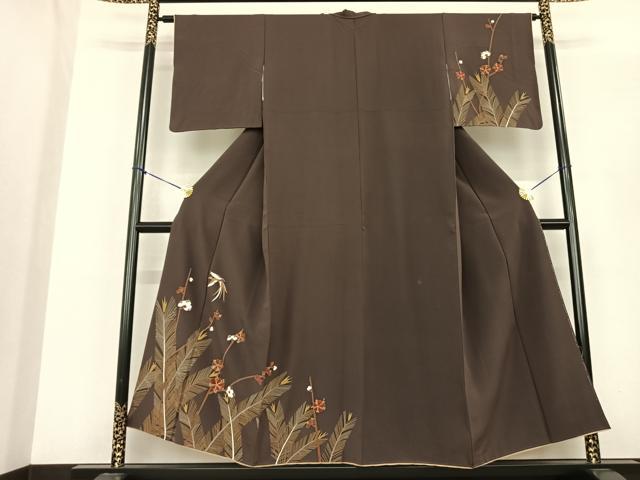 平和屋着物●訪問着　花鳥文　金彩　正絹　逸品　AABF0333fy